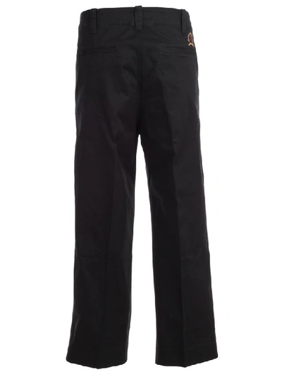 Shop Tommy Hilfiger Pants Chino Pleated In Bas Jet Black