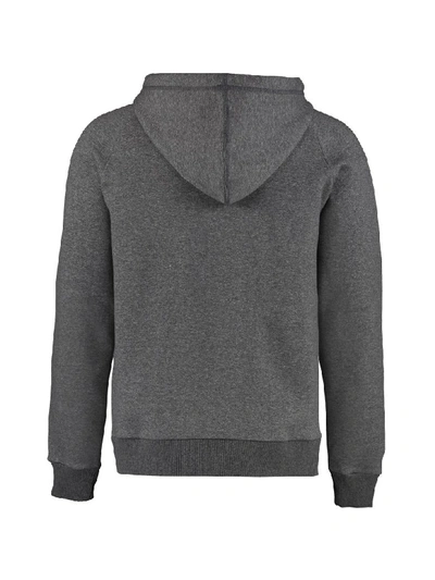 Shop Lanvin Cotton Hoodie In Grey
