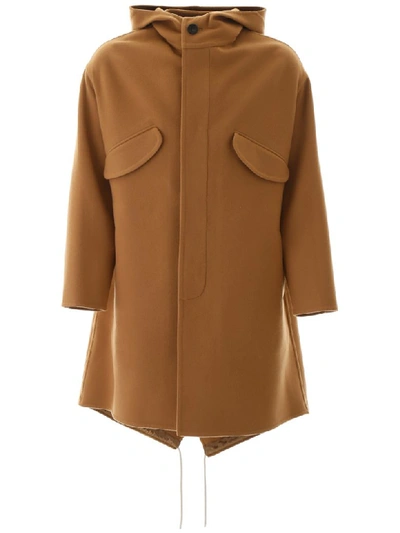 Shop Lanvin Wool And Cashmere Coat In Camel (beige)