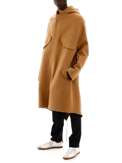 Shop Lanvin Wool And Cashmere Coat In Camel (beige)