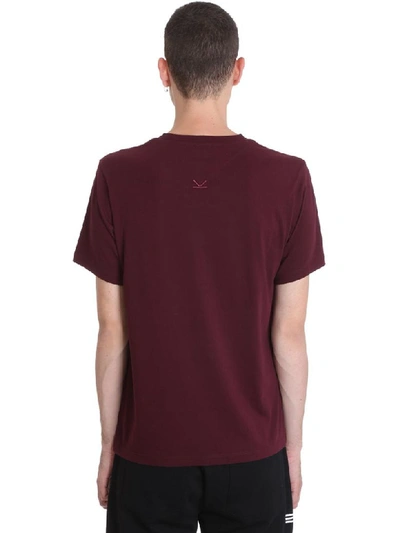 Shop Kenzo T-shirt In Bordeaux Cotton