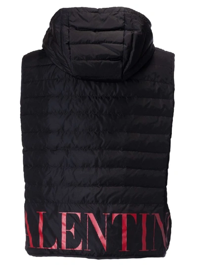 Shop Valentino Down Jacket In Black