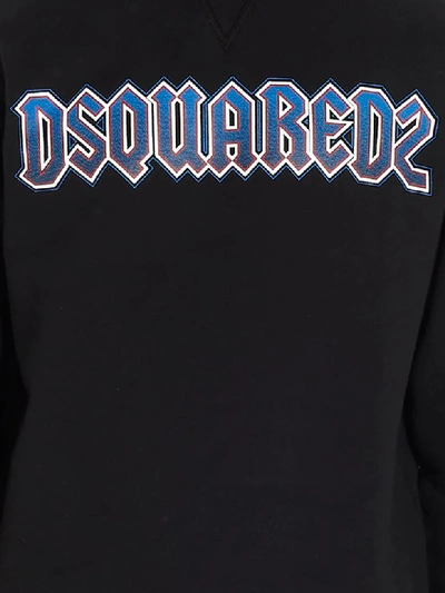 Shop Dsquared2 Logo Heavy Metal Sweatshirt In Black