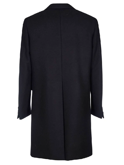 Shop Prada Single Breasted Two-buttoned Long Coat In Black