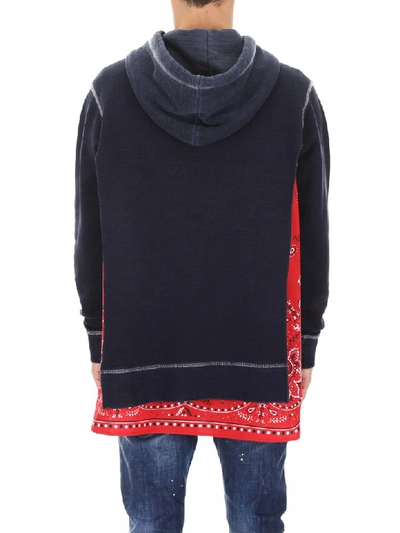 Shop Dsquared2 Bandana Hoodie In Navy Blue (blue)