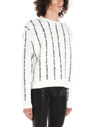 Shop Enfant Riche Déprimé Logo Stripe Sweatshirt In Black & White