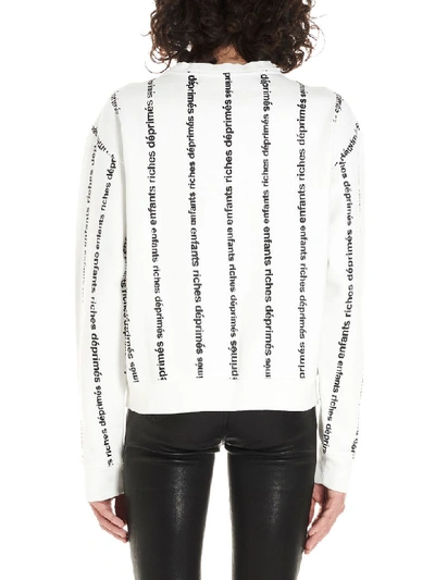 Shop Enfant Riche Déprimé Logo Stripe Sweatshirt In Black & White