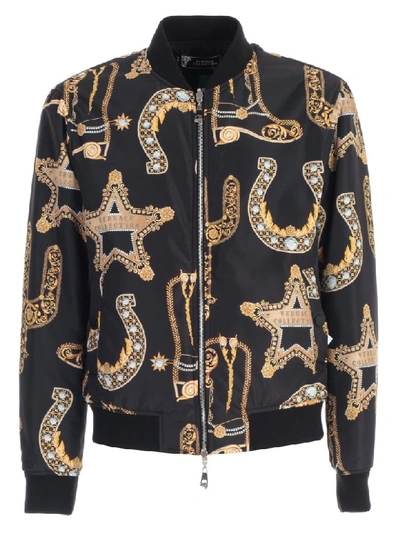 Shop Versace Jacket Revers In Black Printing