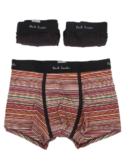 Shop Paul Smith 3 Boxers Set With Branded Elastic In Black