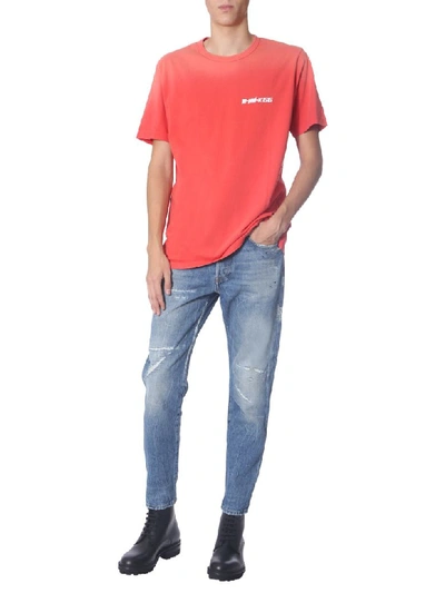 Shop Diesel T-dikel T-shirt In Rosso