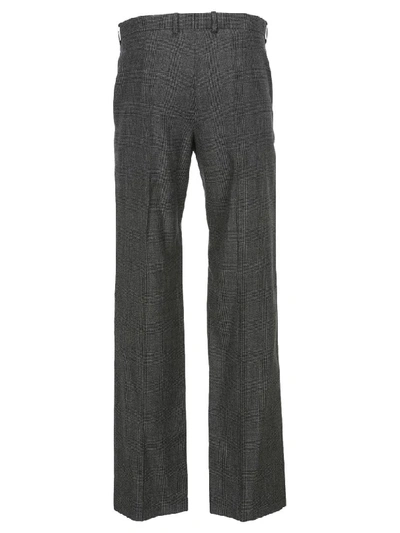 Shop Balenciaga Checked Straight Trousers In Grey Check