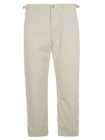 Shop Ami Alexandre Mattiussi Cropped Trousers In Off White