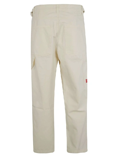 Shop Ami Alexandre Mattiussi Cropped Trousers In Off White