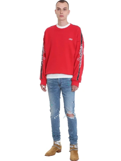 Shop Amiri Sweatshirt In Red Cotton