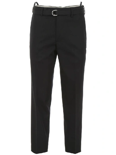 Shop Helmut Lang Wool Gabardine Trousers In Black (black)