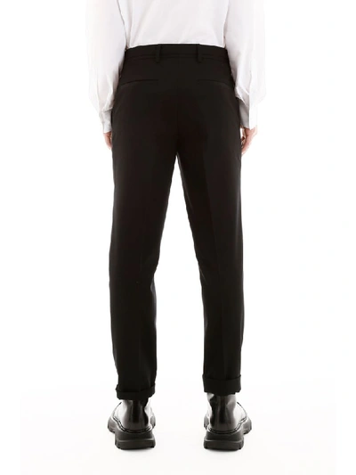 Shop Helmut Lang Wool Gabardine Trousers In Black (black)