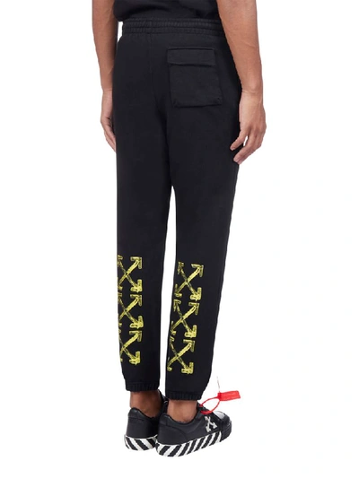 Shop Off-white Trousers In Black Yellow