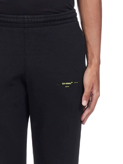 Shop Off-white Trousers In Black Yellow