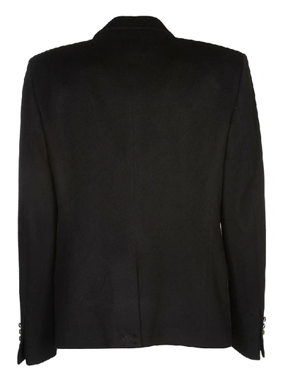 Shop Balmain Button-embellished Blazer In Black