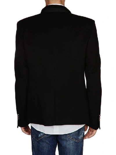 Shop Balmain Button-embellished Blazer In Black