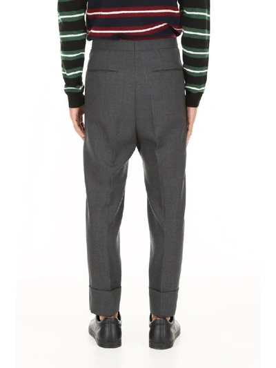 Shop Jil Sander Classic Trousers In Charcoal (grey)