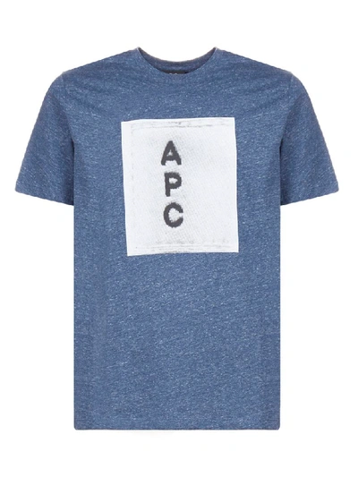 Shop Apc Short Sleeve T-shirt In Indigo