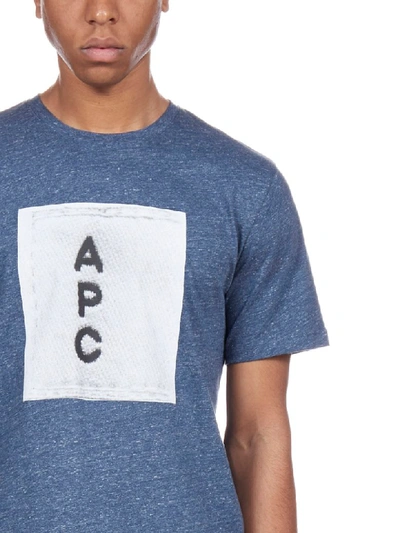 Shop Apc Short Sleeve T-shirt In Indigo