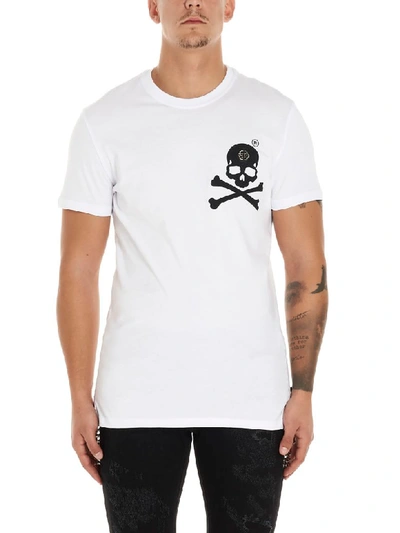 Shop Philipp Plein Skull T-shirt In White
