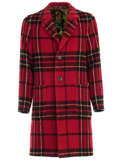 Shop Etro Coat In Rosso