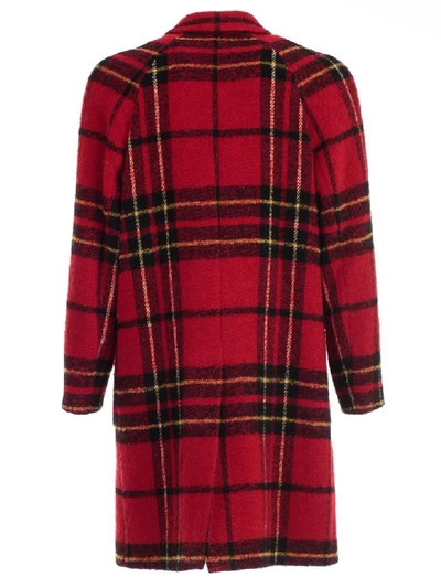 Shop Etro Coat In Rosso