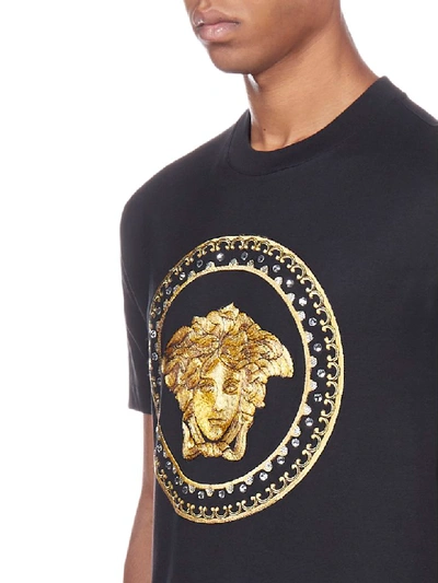 Shop Versace Short Sleeve T-shirt In Nero