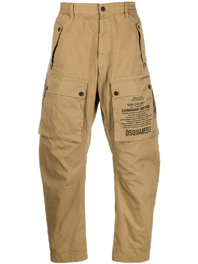 Shop Dsquared2 New Cargo Pants In Camel