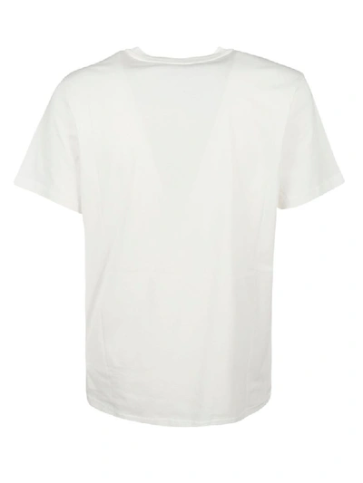 Shop Moschino Logo Print T-shirt In White/gold