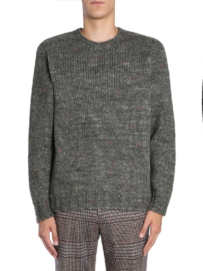 Shop Etro Round Neck Sweater In Verde