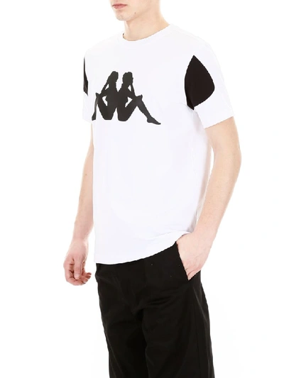 Shop Kappa Logo T-shirt In White Black (white)