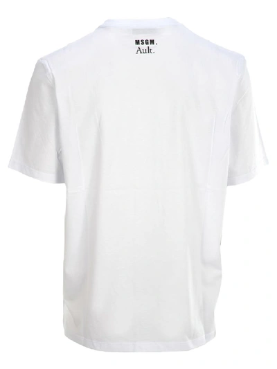 Shop Msgm Turbo T-shirt In White