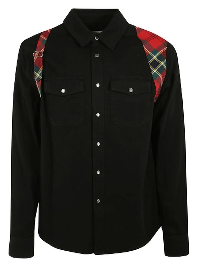 Shop Alexander Mcqueen Button Up Shirt In Black/washed