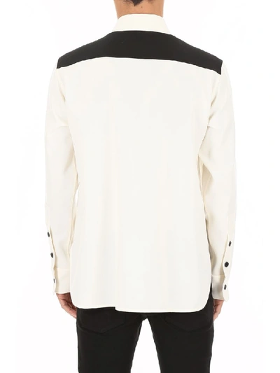 Shop Calvin Klein Shirt With Pockets In Tonalità Bianca (beige)
