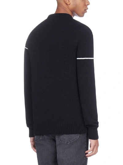 Shop Givenchy Logo Sweater In Black White