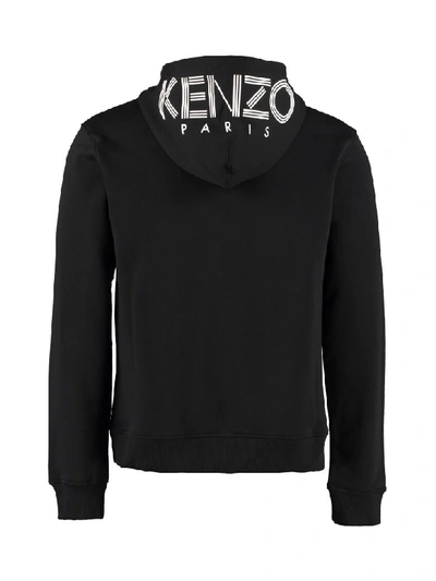 Shop Kenzo Full Zip Hoodie In Black