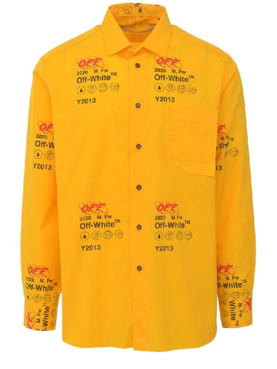 Shop Off-white Shirt In Yellow