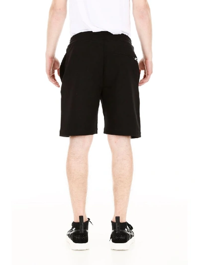 Shop Alexander Mcqueen Skeleton Shorts In Black Mix (black)