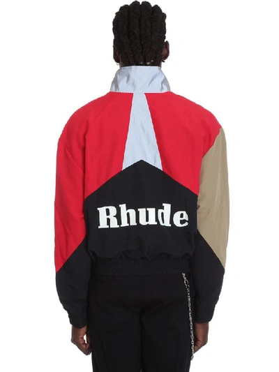 Shop Rhude Flight Jacket Casual Jacket In Red Tech/synthetic