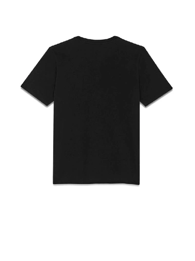 Shop Saint Laurent Stereo Print T-shirt In Noir Naturel