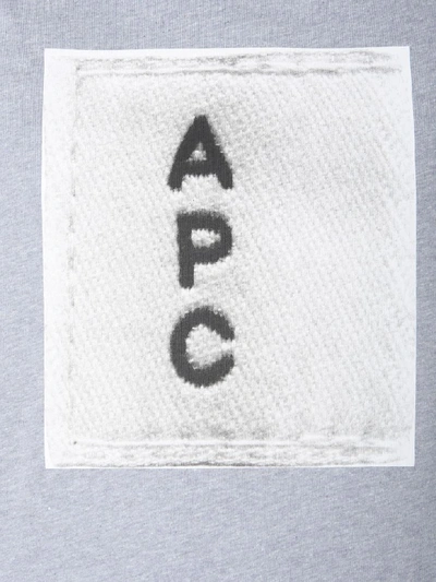 Shop A.p.c. T-shirt With Logo In Grigio