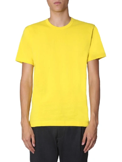Shop Comme Des Garçons Shirt Round Neck T-shirt In Giallo