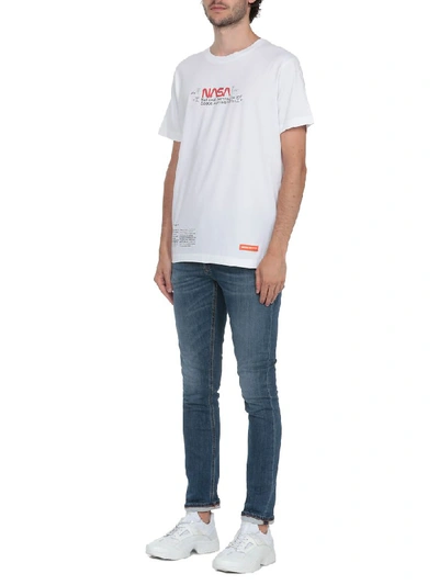 Shop Heron Preston Cotton T-shirt In White Multicol
