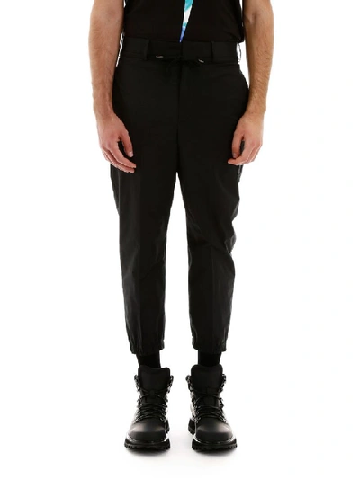 Shop Neil Barrett Nylon Trousers In Black (black)