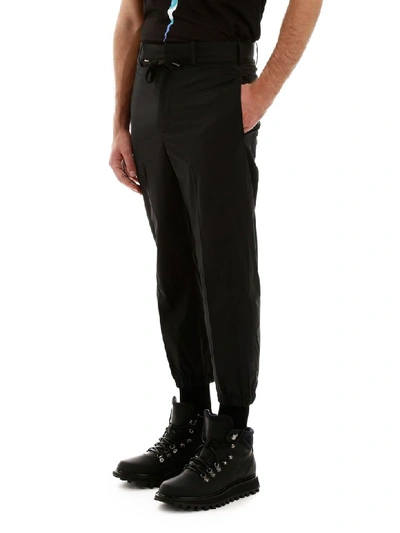 Shop Neil Barrett Nylon Trousers In Black (black)
