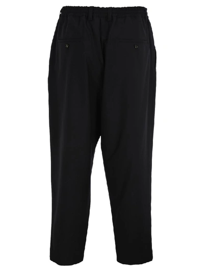 Shop Marni Elasticized Waist Pants In Blue